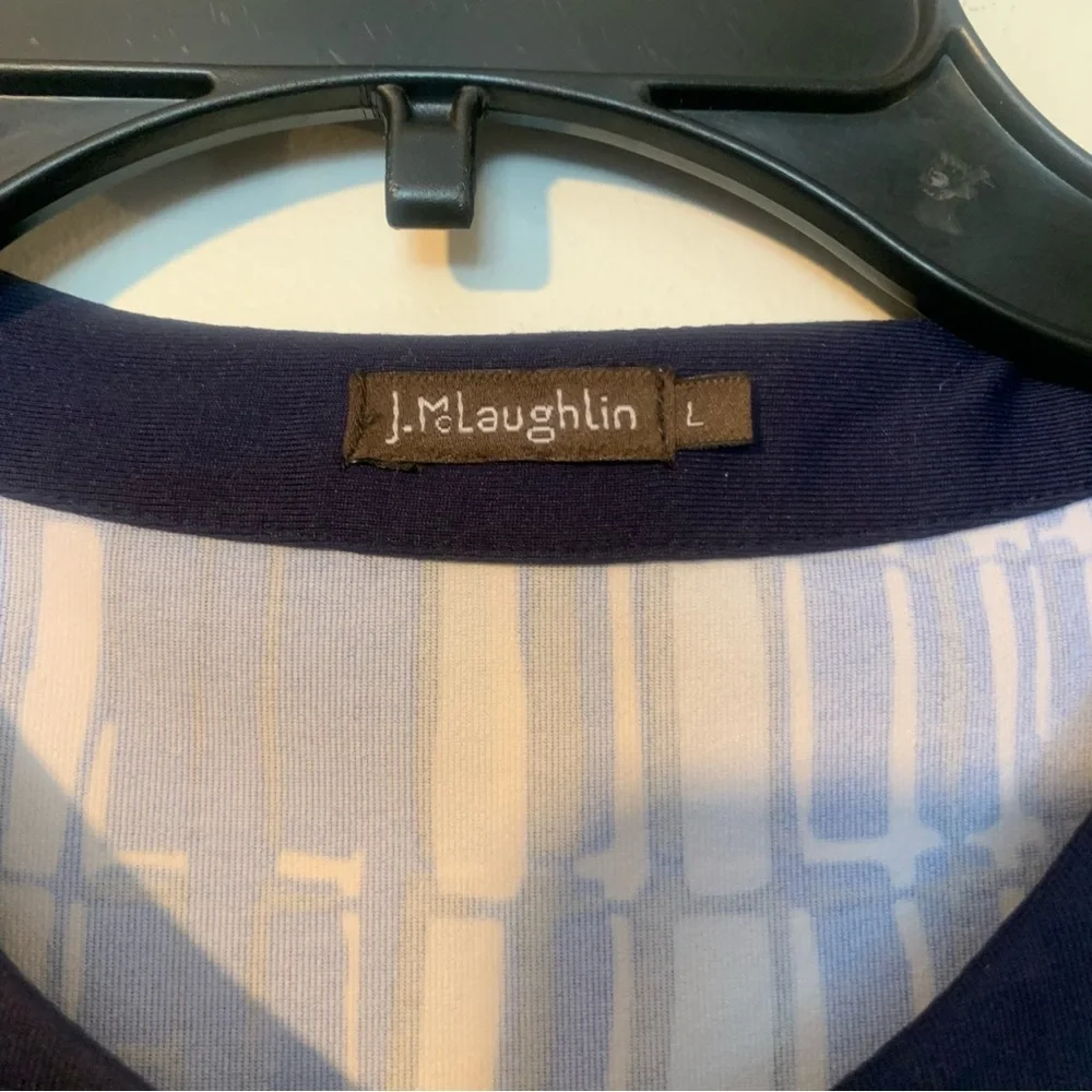 NWOT J. McLaughlin Catalina Cloth shift dress 3/4 Sleeves Size Large Nautical - Picture 5 of 9